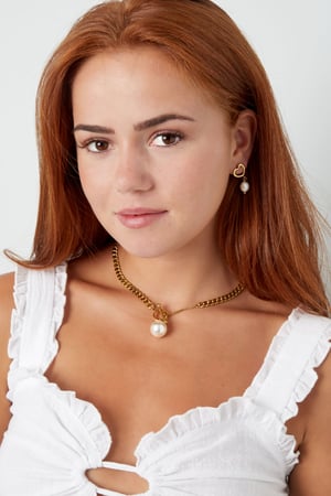 catena a maglie chiusura tonda e perla h5 Immagine4